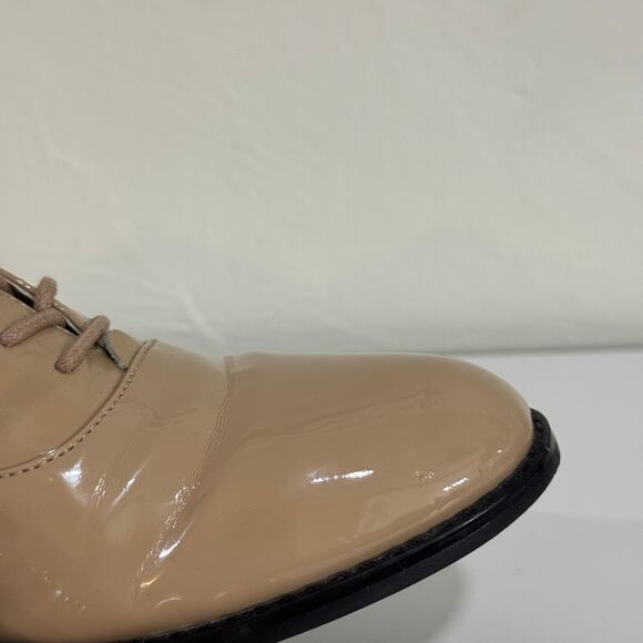 Calvin Klein Aracely Oxfords Loafers Patent Leather Tan Size 8 - Picture 10 of 16